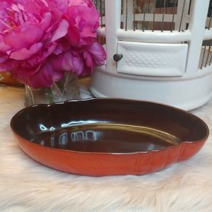 Vintage red Frankoma bulb planter trinket dish